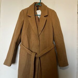 NWT H&M Classic Brown Trench Coat, purchased in Italy